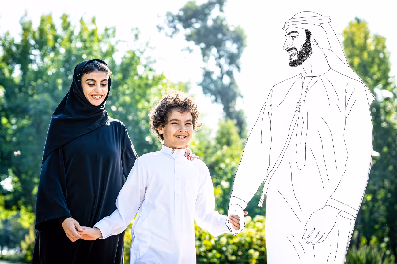 sketch-illustration-family-moments-in-the-park